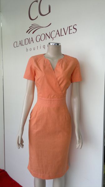 Vestido Laranja P Claudia Gonçalves Ref.2972